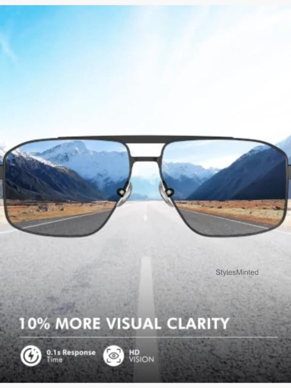 Unisex Square Polygon Polarized Sunglasses UV400 Anti-Glare Driving Fishing